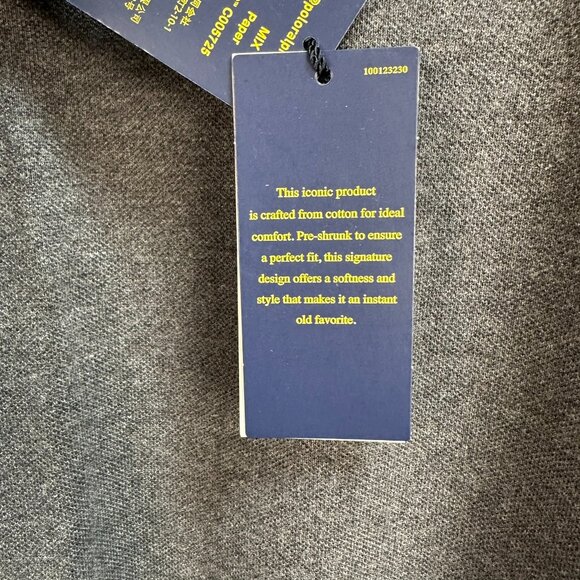 Polo Ralph Lauren Men's Classic-Fit Mesh‎ Ribbed Polo, Size XLT, Heather Grey - Picture 11 of 15